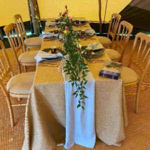 rustic trestle table hire