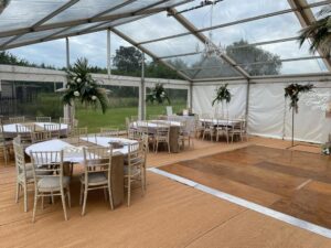 Round tables hire for indoor and outdoor weddings